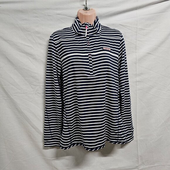 Vineyard Vines Dreamcloth® The Shep Shirt Top Blouse Women Size M Striped - Picture 10 of 14